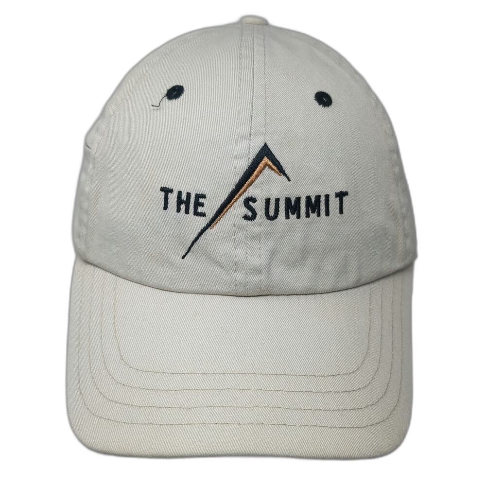 Hyp Baseball Cap Beige One Size Side Zipper Pocket Mountain Logo Cotton Hat